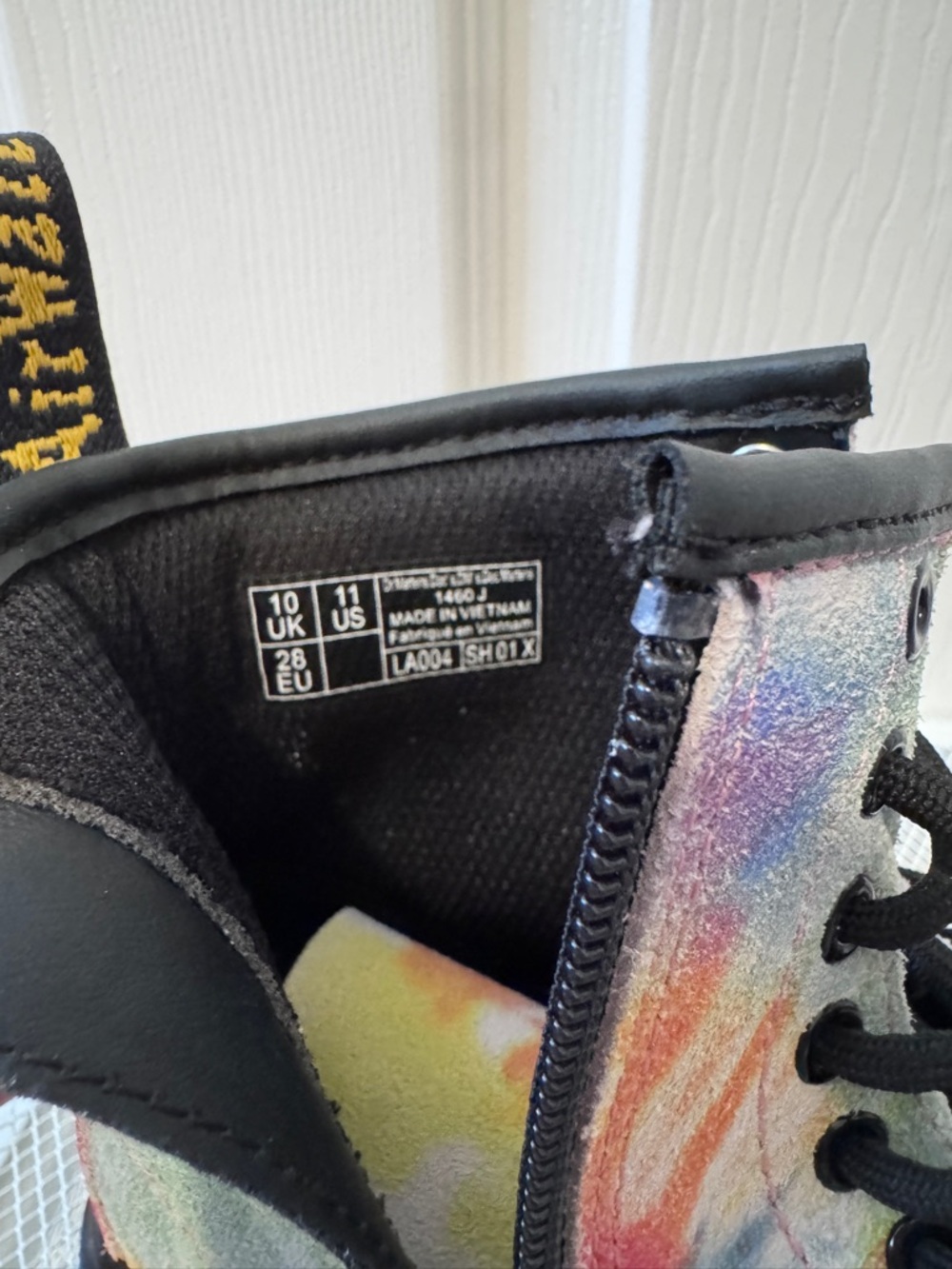 Dr. Martens Kids Tie-Dye Boots - Purple, Pink, Blue Sz 11 - Picture 6 of 6
